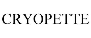 CRYOPETTE trademark