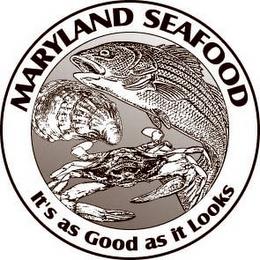 MARYLAND SEAFOOD IT'S AS GOOD AS IT LOOKS trademark