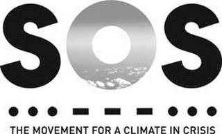 SOS THE MOVEMENT FOR A CLIMATE IN CRISIS trademark