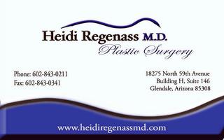 HEIDI REGENASS M.D. PLASTIC SURGERY trademark