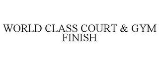 WORLD CLASS COURT & GYM FINISH trademark