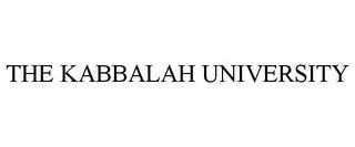 THE KABBALAH UNIVERSITY trademark