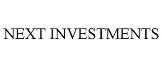 NEXT INVESTMENTS trademark