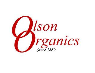 OLSON ORGANICS SINCE 1889 trademark