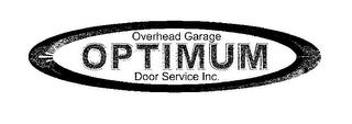 OPTIMUM OVERHEAD GARAGE DOOR SERVICE INC. trademark