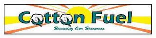 COTTON FUEL RENEWING OUR RESOURCES trademark