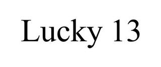 LUCKY 13 trademark