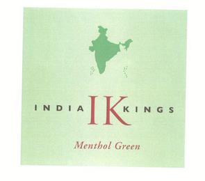 INDIA IK KINGS MENTHOL GREEN trademark