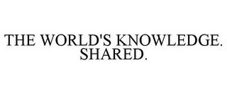 THE WORLD'S KNOWLEDGE. SHARED. trademark