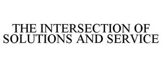 THE INTERSECTION OF SOLUTIONS AND SERVICE trademark