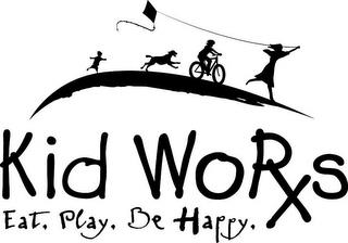 KID WORXS EAT. PLAY. BE HAPPY. trademark