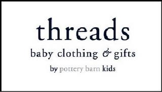 THREADS BABY CLOTHING & GIFTS BY POTTERY BARN KIDS trademark