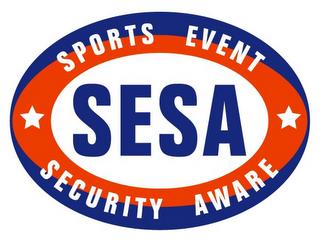 SPORTS EVENT SECURITY AWARE SESA trademark