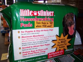 LITTLE STINKER HOUSEBREAKING PADS TRAIN THEM TO "GO" WHERE YOU WANT! trademark