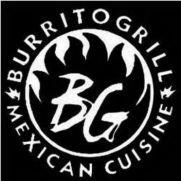 BG BURRITOGRILL MEXICAN CUISINE trademark