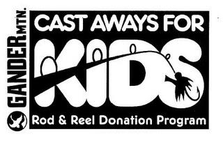 GANDER MTN. CAST AWAYS FOR KIDS ROD & REEL DONATION PROGRAM trademark