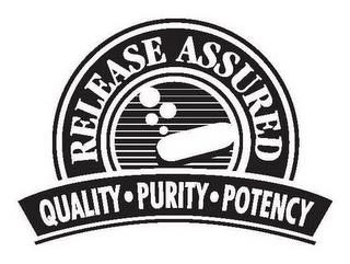 RELEASE ASSURED QUALITY · PURITY · POTENCY trademark