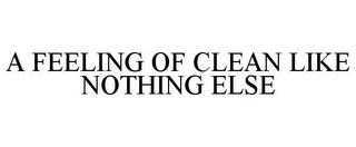 A FEELING OF CLEAN LIKE NOTHING ELSE trademark