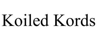 KOILED KORDS trademark