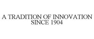 A TRADITION OF INNOVATION SINCE 1904 trademark