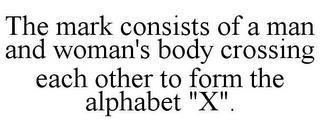 THE MARK CONSISTS OF A MAN AND WOMAN'S BODY CROSSING EACH OTHER TO FORM THE ALPHABET "X". trademark