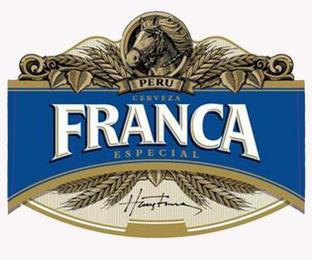 PERU CERVEZA FRANCA ESPECIAL trademark