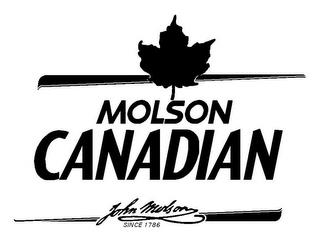 MOLSON CANADIAN JOHN MOLSON SINCE 1786 trademark