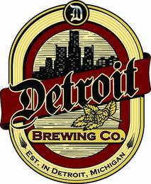 D DETROIT BREWING CO. EST IN DETROIT, MICHIGAN trademark