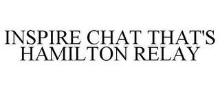 INSPIRE CHAT THAT'S HAMILTON RELAY trademark