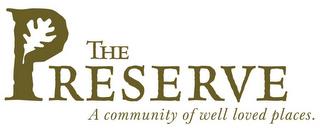 THE PRESERVE: A COMMUNITY OF WELL LOVEDPLACES. trademark