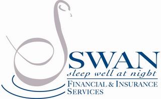 SWAN SLEEP WELL AT NIGHT FINANCIAL & INSURANCE SERVICES trademark