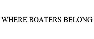 WHERE BOATERS BELONG trademark