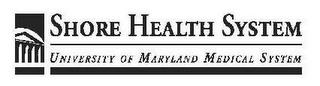 SHORE HEALTH SYSTEM UNIVERSITY OF MARYLAND MEDICAL SYSTEM trademark