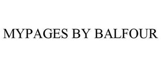 MYPAGES BY BALFOUR trademark