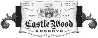 CASTLE WOOD RESERVE PREMIUM QUALITY PREMIUM TASTE TRADE MARK trademark