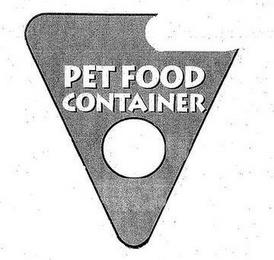 PET FOOD CONTAINER trademark