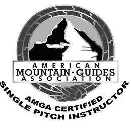 AMERICAN MOUNTAIN · GUIDES ASSOCIATION AMGA CERTIFIED SINGLE PITCH INSTRUCTOR trademark