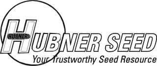 HUBNER HUBNER SEED YOUR TRUSTWORTHY SEED RESOURCE trademark