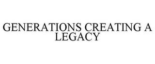 GENERATIONS CREATING A LEGACY trademark