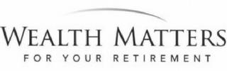 WEALTH MATTERS FOR YOUR RETIREMENT trademark