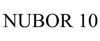 NUBOR 10 trademark