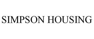 SIMPSON HOUSING trademark