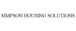 SIMPSON HOUSING SOLUTIONS trademark