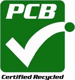 PCB CERTIFIED RECYCLED trademark