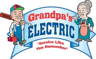 GRANDPAS ELECTRIC 'SERVICE LIKE YOU REMEMBER" MA trademark