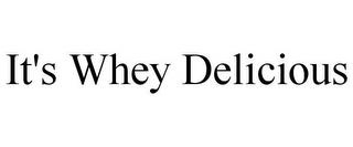 IT'S WHEY DELICIOUS trademark