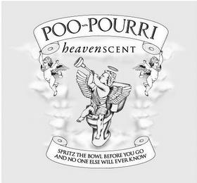 POO-POURRI HEAVENSCENT SPRITZ THE BOWL BEFORE YOU GO AND NO ONE ELSE WILL EVER KNOW trademark