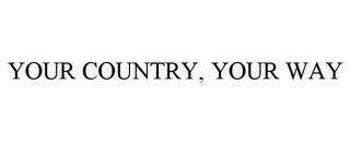 YOUR COUNTRY, YOUR WAY trademark