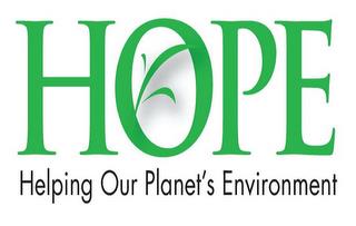 HOPE HELPING OUR PLANET'S ENVIRONMENT trademark