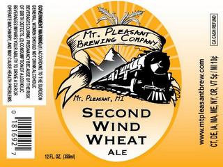 MT. PLEASENT BREWING COMPANY MT. PLEASENT, MI SECOND WIND WHEAT ALE trademark